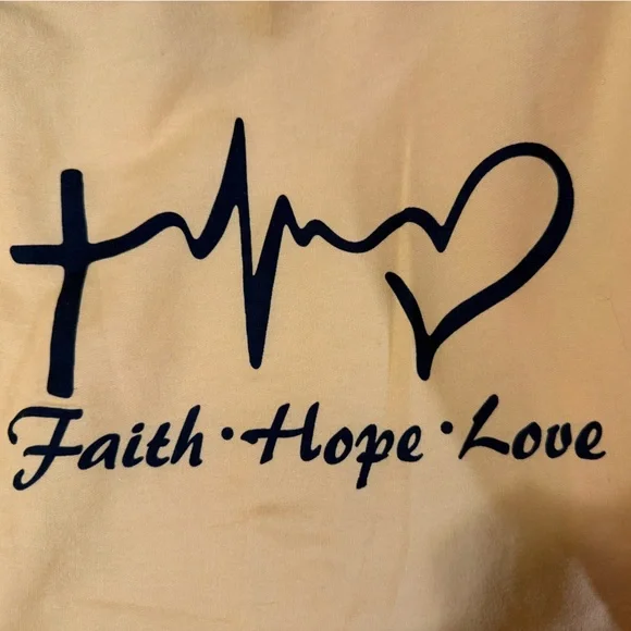 Yellow Faith Hope Love Sweatshirt - Picture 3 of 3